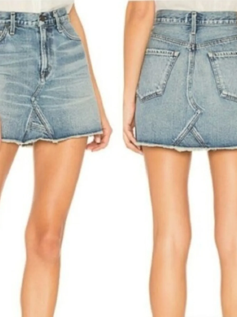 Citizens Of Humanity Premium Vintage Cut Off Denim Mini Skirt